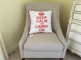 Gray side chair