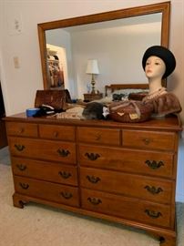 maple mirrored dresser