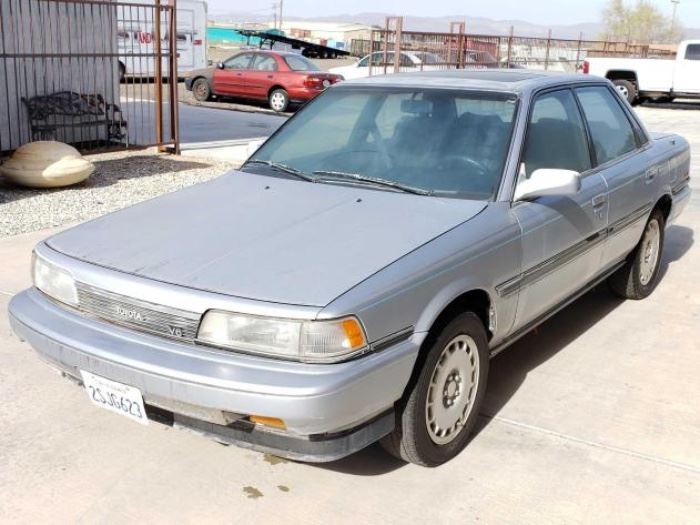 #135: 1989 Toyota Camry 4 Door Blue, Only 46,285 Original Miles!, Current Smog
1989 Toyota Camry 4 Door Blue, Only 46,285 Original Miles!, Power Windows and Locks, Current Registration.