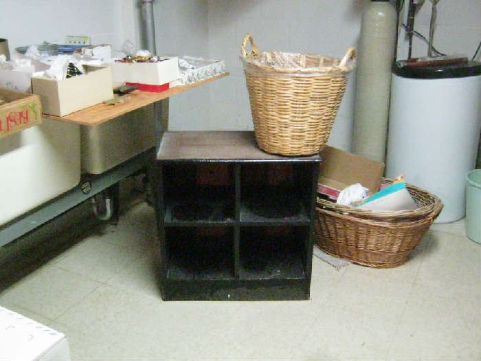 Wicker baskets - small bookshelf