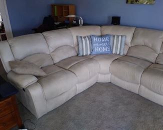 Another picture of a beautiful seude sectional