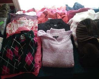 Assorted women’s sweaters