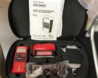 Craftsman guided measuring tool with laser trac