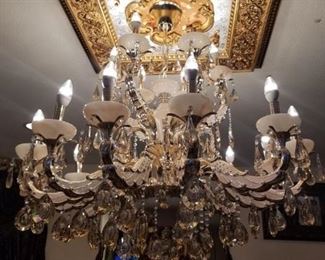 large crystal chandelier