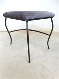 Metal Corduroy Vanity Seat