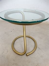 Metal Glass Outdoor Side Table