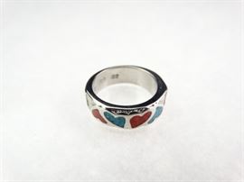 Small Heart Decorated Child's Ring, Size 3.5