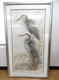 LARGE Heron Framed Print