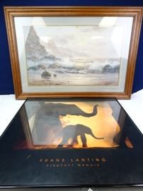 Large Metal Wood Framed Wall Art Pieces