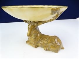 Porcelain Deer Decorative PlateFigurine