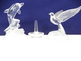 Pressed Glass Figurines Ring Stand