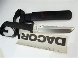 ULTRASHARP Dacror Tanto Boot Knife with Plastic Scabbard