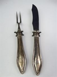 Vintage Sterling Handle Carving Set