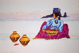 Wonderful southwest art. Large very unusual piece of art.