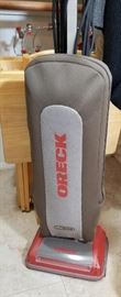 Oreck vacuum cleaner. Super nice condition as with everything in this home.