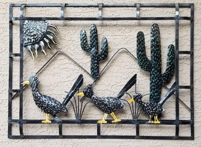 Southwest outdoor metal art.