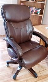 Brown high back Lazyboy office chair for sale.