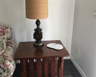 Lamp table matches recliner and coffee table