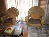 Beautifully woven chairs, barely used, four available