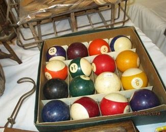 old billiards set