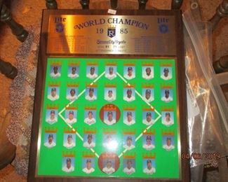1985 Royals players plaque