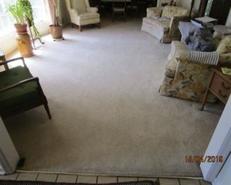 CARPETING FOR SALE (IT HAS SINCE BEEN ROLLED UP) - USED VERY LITTLE AND LIGHT FOOT TRAFFIC