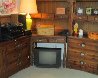 SHIP AHOY NAUTICAL KNOTTED WOOD BEDROOM SET