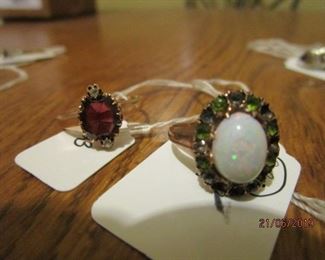OPAL AND GARNET RINGS