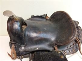 vintage leather saddle