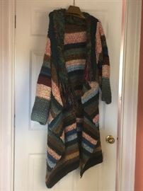 Crochet and knit sweater 