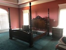 King size poster bed