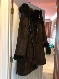 Knoles and Carter London Suede and fur coat 