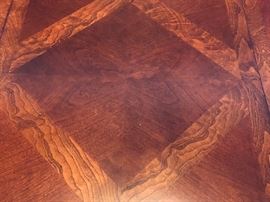 Dining table wood grain