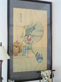 SCREEN IS A SILK SCARF FRAMED..