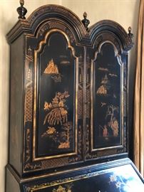 Maitland Smith Queen Anne style chinoiserie bureau secretaire