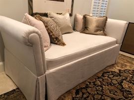 Custom-upholstered designer daybed with trundle bed