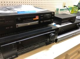 Lots of electronics (Denon, JVC, Sony, Sharp, etc.)