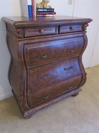 Bombe bureau secretaire with gilt decoration.