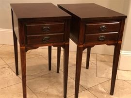 Pair of vintage mahogany side tables