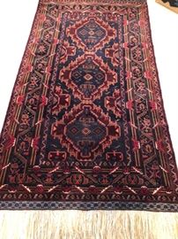 Afghan Baluchi hand-knotted wool rug