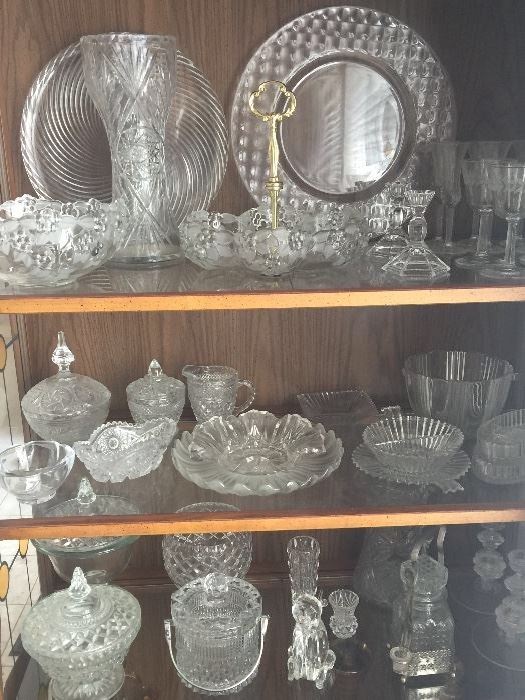 Beautiful Vintage glassware & Crystal. Lots more than what is shown here!!!  COME SEE!!