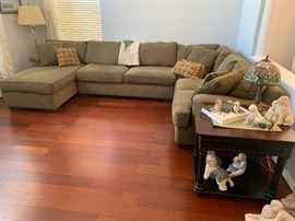 Sectional sofa with hide away bed