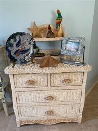 Pier One Imports white wicker bedroom set 