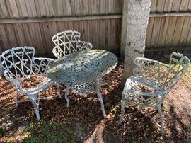Wrought iron patio set 