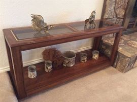  Glass top entry table or sofa table 