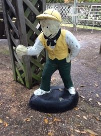  Concrete lawn jockey 