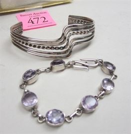 sterling amethyst bracelet