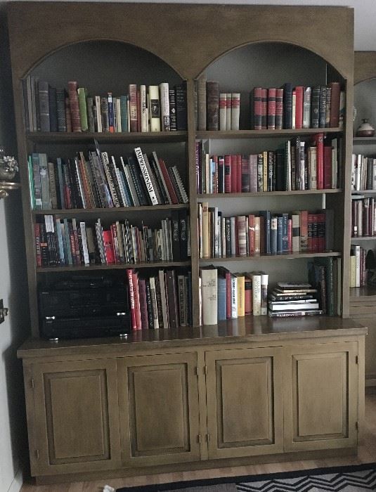 arched book shelf cabinet