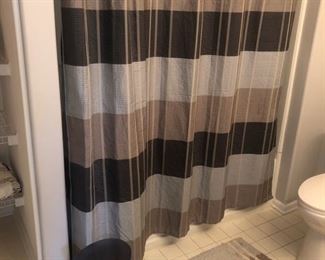 Entire bath set - shower curtain, rug and ......