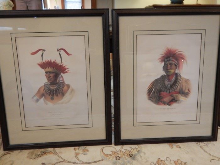 SELECTION OF  ANTIQUE HAND COLORED INDIAN PRINTS